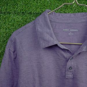 Robert Barakett Heathered Polo Shirt – Purple – Men's Size L